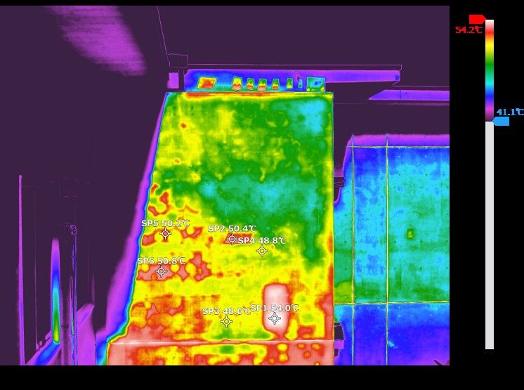 実際の赤外線画像による点検確認